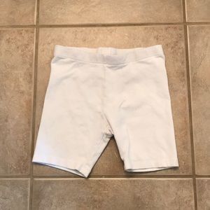Girls White biker shorts
